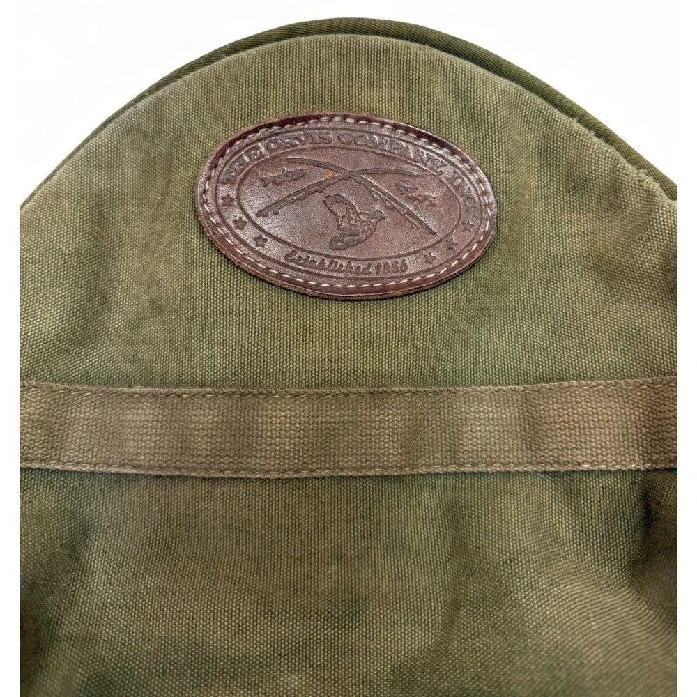 Vintage The Orvis Company Canvas Leather Backpack Green Outdoor Travel‎ 80s 90s